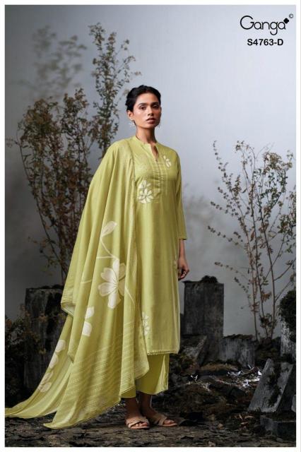 Ganga liyanshi 4763 catalog dress materials collection-wholesale retail